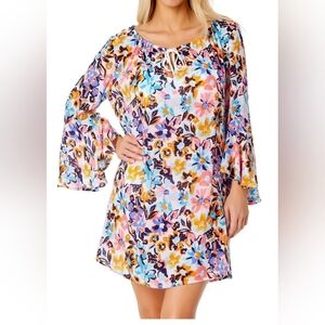 Anne Cole Multicolor Floral Swim Cover-Up M/L